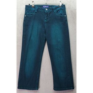 Jolt Cropped Jegging Jeans Girls 14 Teal Cotton Pockets Flat Front‎ Regular Fit